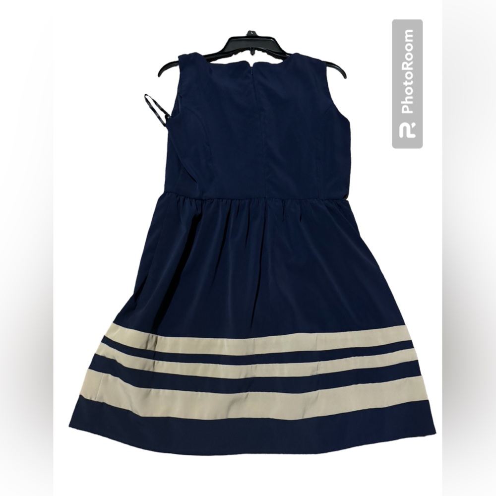 Blue and light brown dress size L